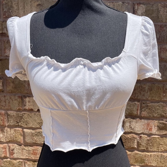 White Crop Top - Picture 6 of 6